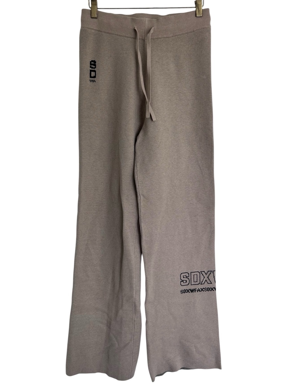 Sarah's Day x White Fox Boutique Not a Regular Mum Knit Tan Wide Leg Pants MD